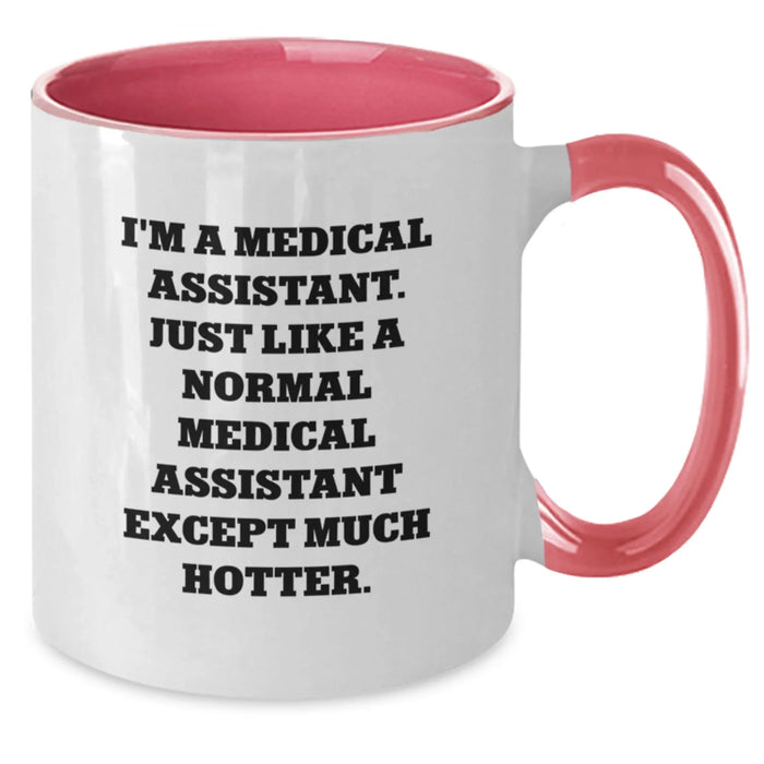 Funny Medical Assistant Gifts for Medical Assistant Women, Two Tone Coffee Mugs with Hotter Quote, Gifts from Friends and Family for Christmas Unique - Additional