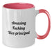 Funny Vice-Principal Gifts for Men - Two Tone Coffee Mug with 'Amazing F--king Vice-Principal' Quote, Gifts from Friends to Vice-Principal, Graduation Unique Gifts - Additional