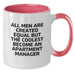 Funny Apartment Manager Gifts Christmas Two Tone Coffee Mugs for Boss from Friends, Cute Motivational Quote 'All Men Are Created Equal But The Coolest Become An Apartment Manager', - Additional