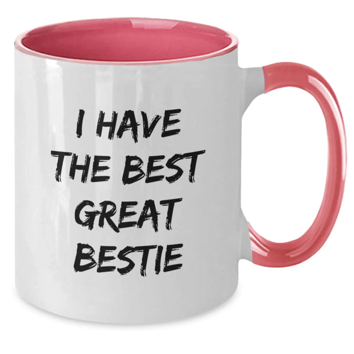 Funny Bestie Gifts from Women to Bestie, I Have The Best Great Bestie Two Tone Coffee Mugs for Graduation, Funny Bestie Quotes Gifts - Additional
