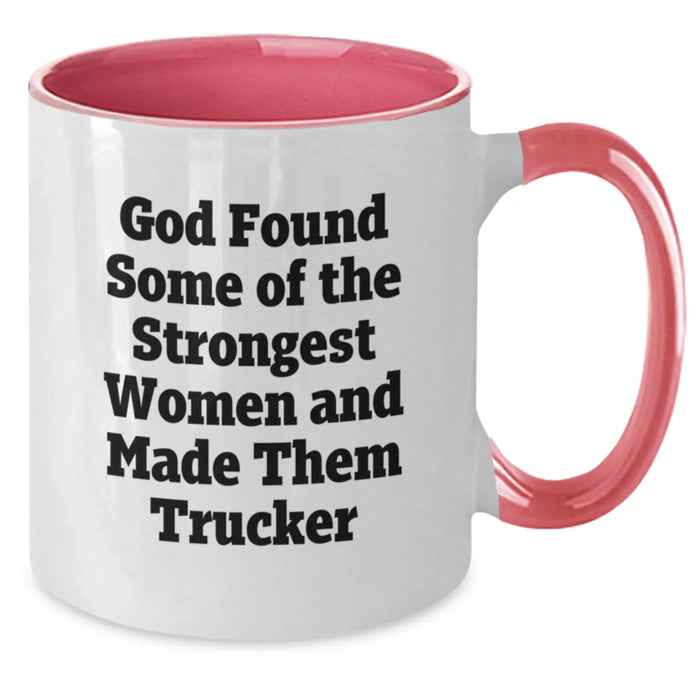 Funny Inspirational Trucker Gifts from Men to Women Friends Christmas Unique Two Tone Coffee Mugs - Additional