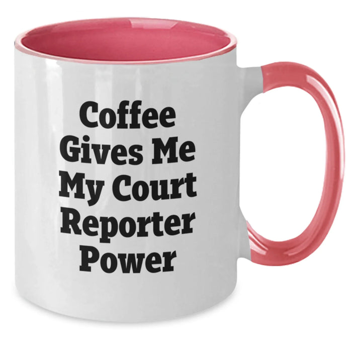Funny Court Reporter Gifts, Two Tone Coffee Mug, Birthday Unique Presents from Friends and Family - Additional