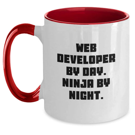 Funny Web Developer Gifts For Men Web Developers By Day Ninja By Night Two Tone Coffee Mugs Birthday Unique Gifts From Friends - Main