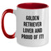 Golden Retriever Dog Lover Gifts from Friends, Funny Two Tone Coffee Mug for Birthday Unique Gifts, Golden Retriever Dog Enthusiast - Main
