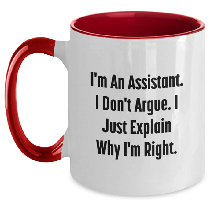 Funny Assistant Two Tone Coffee Mugs Gifts for Assistant from Friends this Christmas - Main