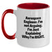 Aerospace Engineer Two Tone Coffee Mug - Funny Inspirational Gifts for Aerospace Engineers Men Women Friends Coworkers Family - Unique Christmas Unique Gifts for Him from Friends - Main