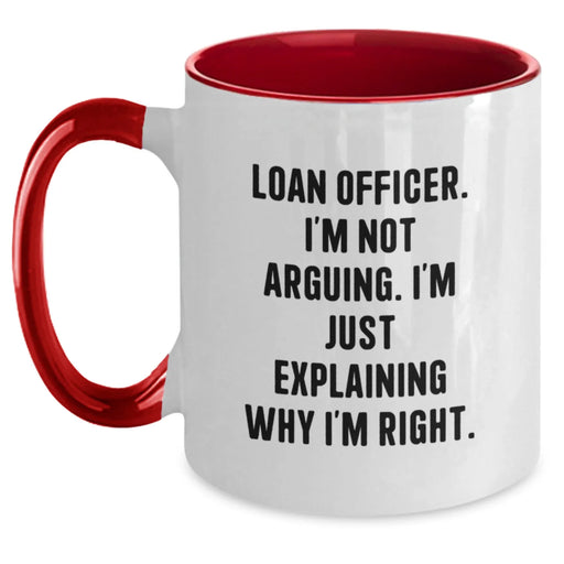 Funny Loan Officer Gifts for Men, Unique Christmas Unique Gifts from Friends to Loan Officer, Two Tone Coffee Mug - Main