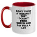 Funny Therapist Gifts, Two Tone Coffee Mug, Perfect for Therapist Men, Women, or Coworkers to Enjoy, Don't Trust A Therapist That Doesn't Drink Coffee - Main