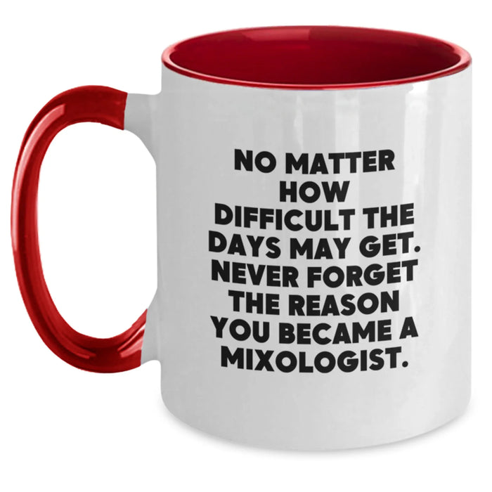 Funny Mixologist Gifts from Men, Women, Friends, or Family to Mixologist, Birthday Unique Gifts for Him, Her, Coworkers, Two Tone Coffee Mug - Main