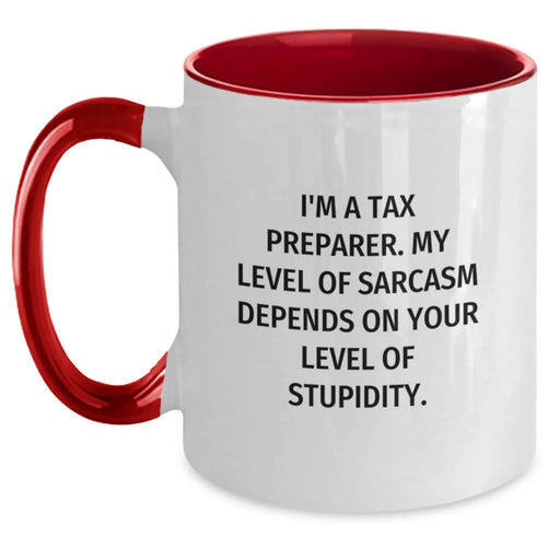Funny Tax Preparer Gifts from Friends Birthday Unique Gifts for Tax Preparer Two Tone Coffee Mug - Main