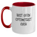 Funny Optometrist Gifts for Men from Friends and Family - Best Effin' Optometrist Ever Two Tone Coffee Mug - Main
