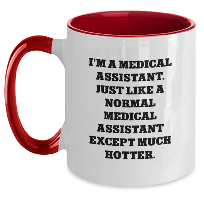 Funny Medical Assistant Gifts for Medical Assistant Women, Two Tone Coffee Mugs with Hotter Quote, Gifts from Friends and Family for Christmas Unique - Main