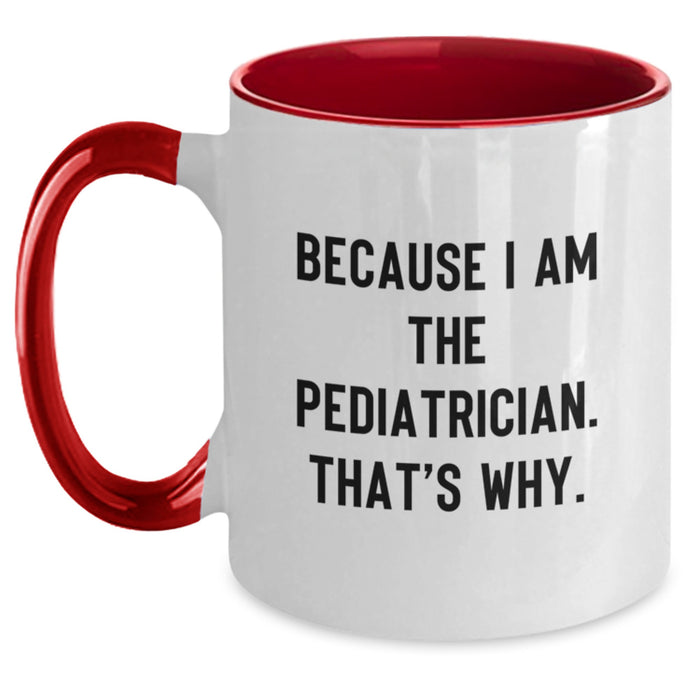 Funny Two Tone Coffee Mug Gifts from Pediatrician Friends for Graduation Unique Occasion - Main