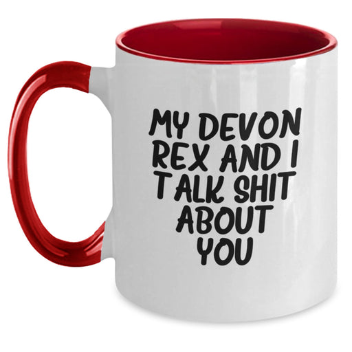 Funny Devon Rex Cat Gifts from Friends for Devon Rex Cat Lovers - Two Tone Coffee Mug, Ideal Gift for Graduation - Main
