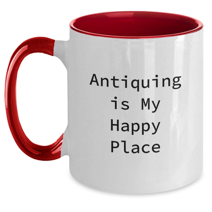 Antiquing Gifts from Friends and Family for Women and Men Antiquing Enthusiasts, Funny Two Tone Coffee Mugs for Christmas Unique Gifts - Main