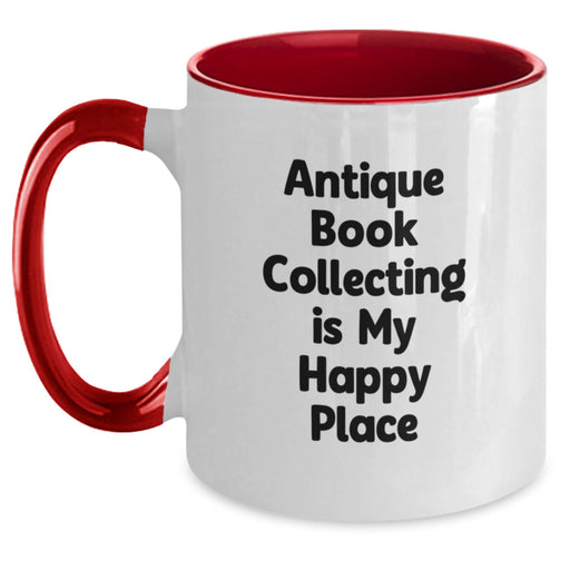 Antique Book Collecting Gifts from Men to Family - Funny Two Tone Coffee Mug for Christmas - Main
