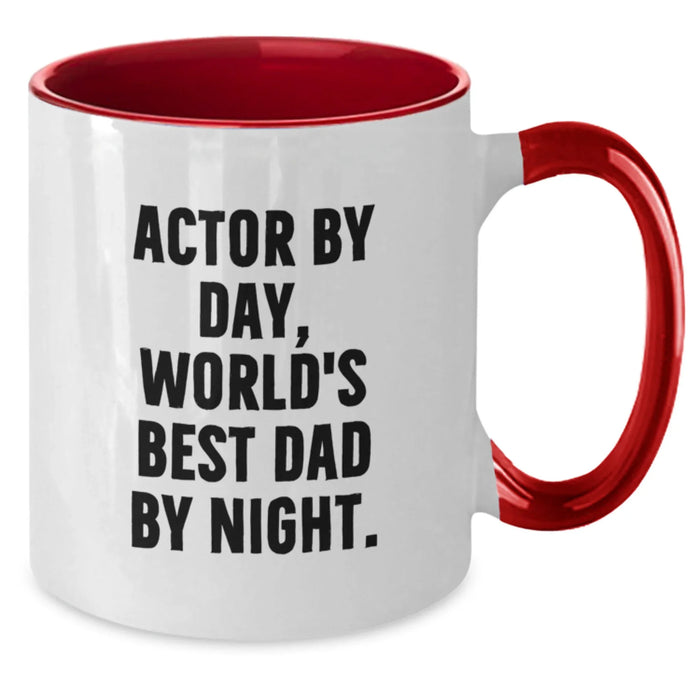 Funny Actor Gifts, World's Best Dad Mug, Birthday Unique Presents for Actor Enthusiasts, Gifts from Friends, Gifts for Actor - Additional