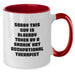 Funny Occupational Therapist Gifts from Men, Women, or Family - Sorry This Guy Is Already Taken By A Smokin' Hot Occupational Therapist Two Tone Coffee Mug Christmas Unique Gift - Additional