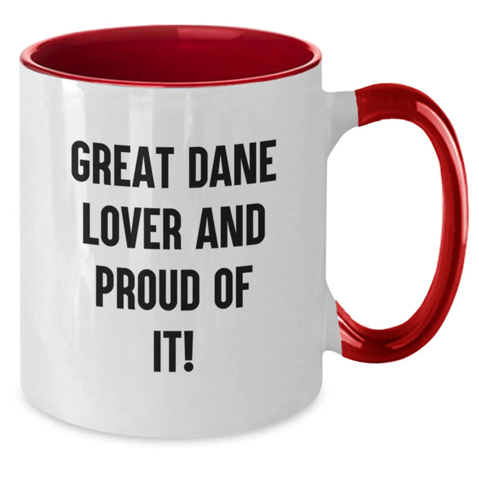 Great Dane Dog Lover Funny Two Tone Coffee Mug Gifts from Friends for Birthday Unique - Additional