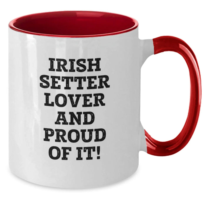 Funny Irish Setter Lover Gifts from Friends, Unique Two Tone Coffee Mugs for Irish Setter Dog Enthusiasts, Birthday Unique Gifts for Men, Women, Family, Coworkers - Additional