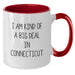Connecticut Gifts from Friends, Funny Two Tone Coffee Mug I Am Kind Of A Prime Selection In Connecticut, Gifts for Women, Christmas Unique - Additional
