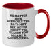 Funny Court Clerk Gifts from Friends and Family - Two Tone Coffee Mug with Inspirational Quote - Valentine's Unique Gift Ideas for Court Clerk Men and Women - Additional