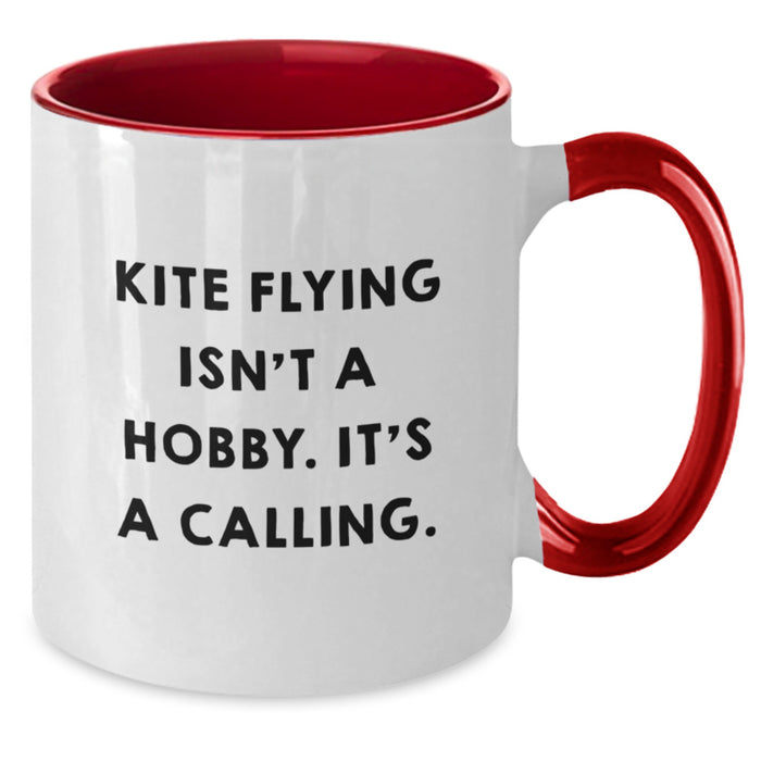 Kite Flying Gifts for Men, Women, Friends, and Family - Funny Two Tone Coffee Mug, Inspirational Quote, Birthday Unique Gifts from Friends and Family - Additional