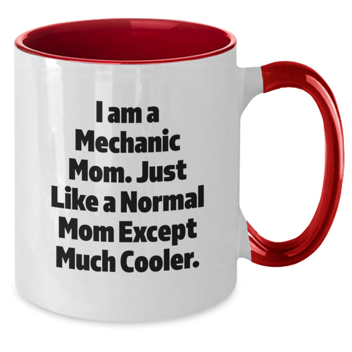Funny Mechanic Gifts from Mom to Her Mechanic Son - Two Tone Coffee Mug for Graduation Unique Gifts - Additional