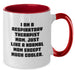 Funny Respiratory Therapist Gifts for Graduation - Two Tone Coffee Mug, 'I Am A Respiratory Therapist Mom', Gifts from Family to Respiratory Therapist Mom - Additional