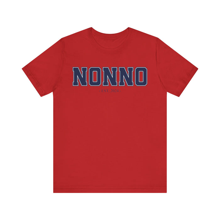 Nonno Established 2024 Tee Shirt - Personalized Grandfather Gift - Celebratory Grandpa T-Shirt - Custom Nonno New Grandfather Present