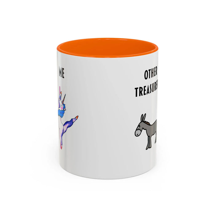 Funny Treasurer Coffee Mug — "Other Treasurers" Donkey / "Me" Pole-Dancing Unicorn (11oz)