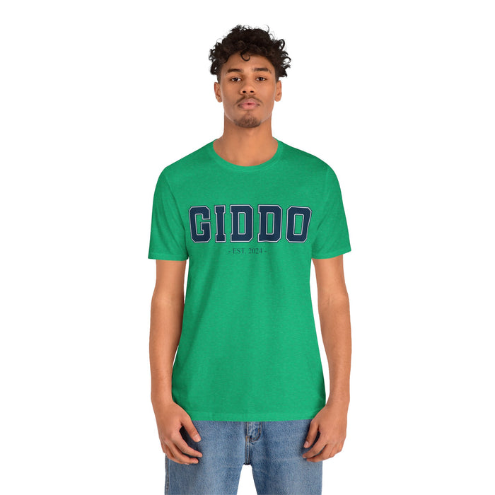 Giddo Established 2024 Tee Shirt - Personalized Grandfather Gift - Celebratory Grandpa T-Shirt - Custom Giddo New Grandfather Present Cotton