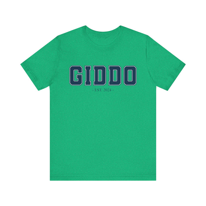 Giddo Established 2024 Tee Shirt - Personalized Grandfather Gift - Celebratory Grandpa T-Shirt - Custom Giddo New Grandfather Present Cotton