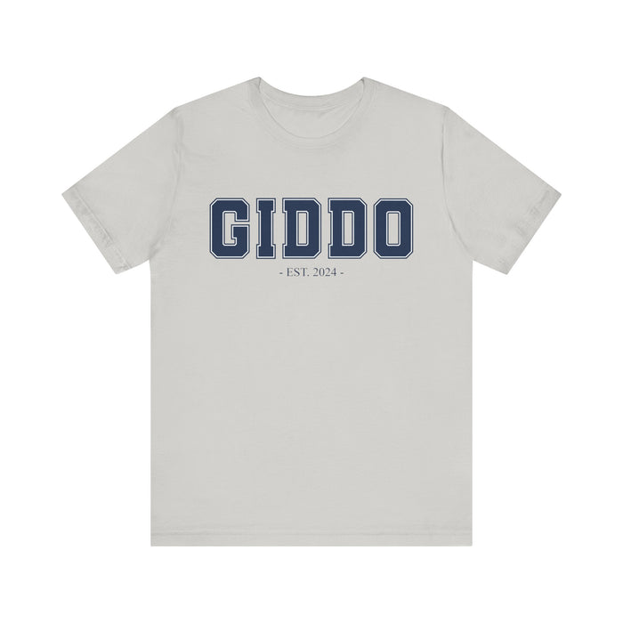 Giddo Established 2024 Tee Shirt - Personalized Grandfather Gift - Celebratory Grandpa T-Shirt - Custom Giddo New Grandfather Present Cotton