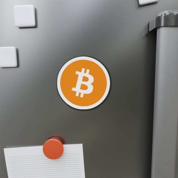 Premium Bitcoin Logo Magnet - Perfect for Cryptocurrency Enthusiasts and Tech Lovers - Durable & Stylish Fridge Decor