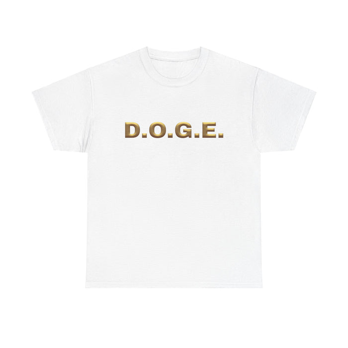 Department Of Government Efficiency Tee, Trump T-Shirt D.O.G.E Shirt Funny Political Satire Shirt, Top Humor Parody, Cool Graphic Tee, Gold