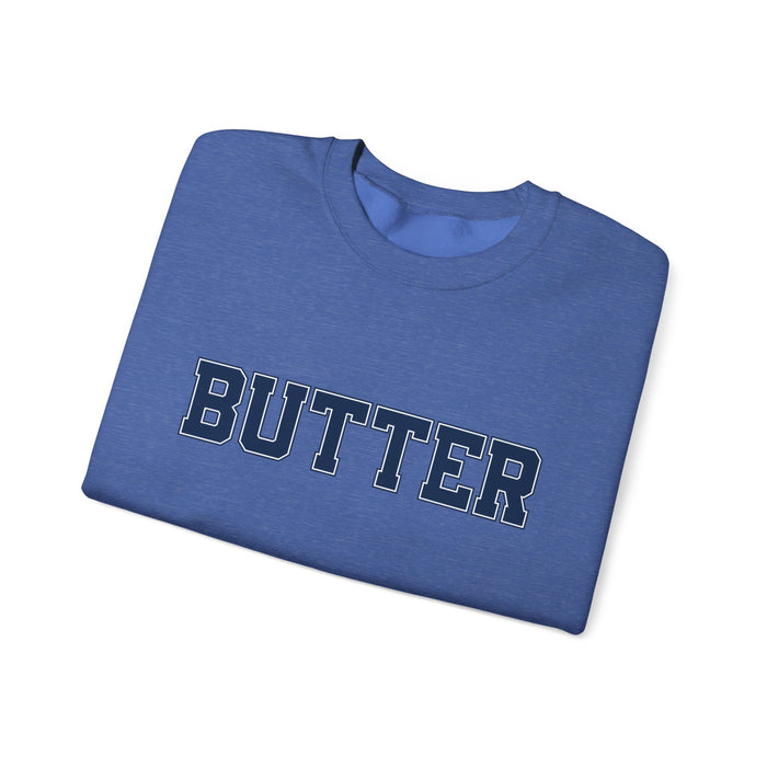 Butter Sweatshirt, College Font, Unisex Crewneck Jumper, Cozy Pullover, Winter Apparel, Comfortable Top, Butter Sweater, College Shirt