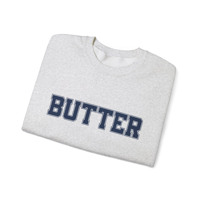 Butter Sweatshirt, College Font, Unisex Crewneck Jumper, Cozy Pullover, Winter Apparel, Comfortable Top, Butter Sweater, College Shirt