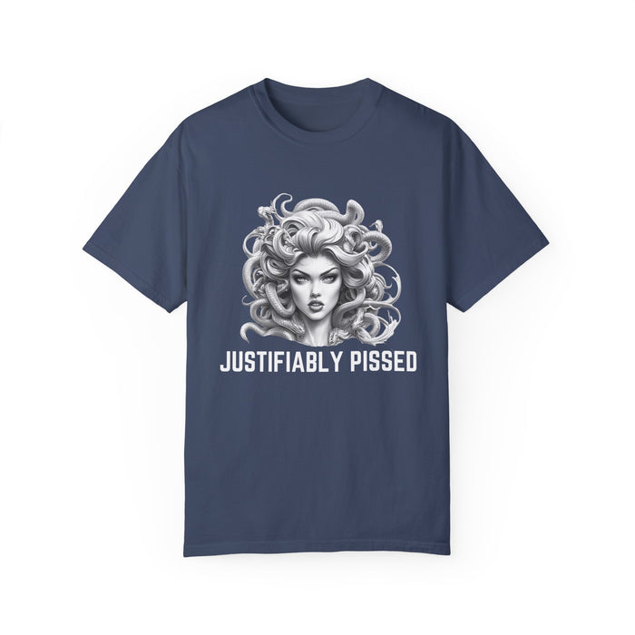 Justifiably Pissed, Medusa T-Shirt, Greek Mythology Tee for Feminist Rage, Female Empowerment, Anti-Trump Tee Shirt, Democracy, Resistance