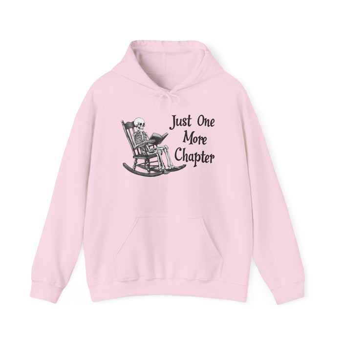 Just One More Chapter Skeleton Hoodie - Book Lover Sweatshirt, Bookworm Gift, Literary Apparel, Reading Teacher Shirt, Women, booktrovert