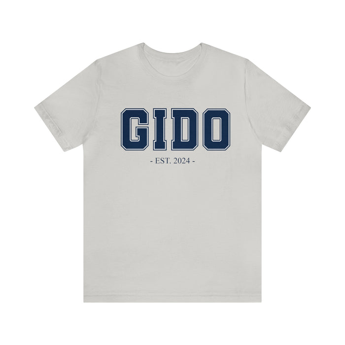 Gido Established 2024 Tee Shirt - Personalized Grandfather Gift - Celebratory Grandpa T-Shirt - Custom Gido New Grandfather Present - Cotton