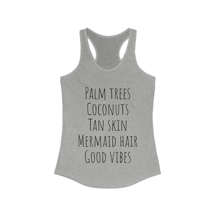 Beach Vacation Tank Top, Shirt for Vacation, Mermaid Hair, Good Vibes, Perfect Shore Shirt, Honeymoon Shirt, Beach Cover Up