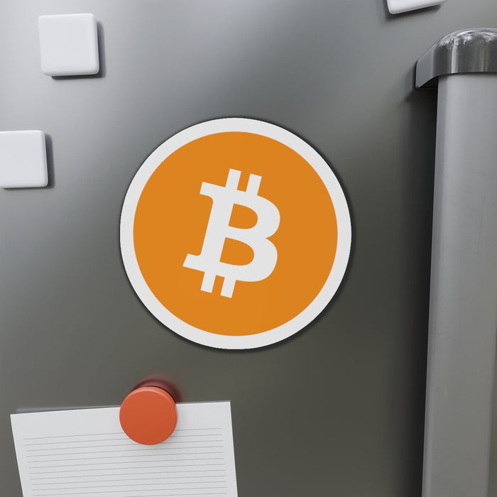 Premium Bitcoin Logo Magnet - Perfect for Cryptocurrency Enthusiasts and Tech Lovers - Durable & Stylish Fridge Decor