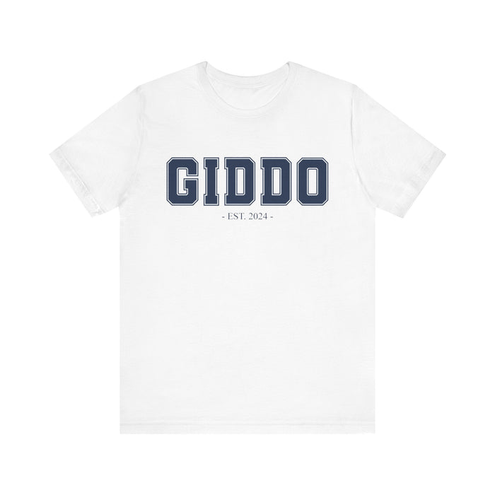 Giddo Established 2024 Tee Shirt - Personalized Grandfather Gift - Celebratory Grandpa T-Shirt - Custom Giddo New Grandfather Present Cotton