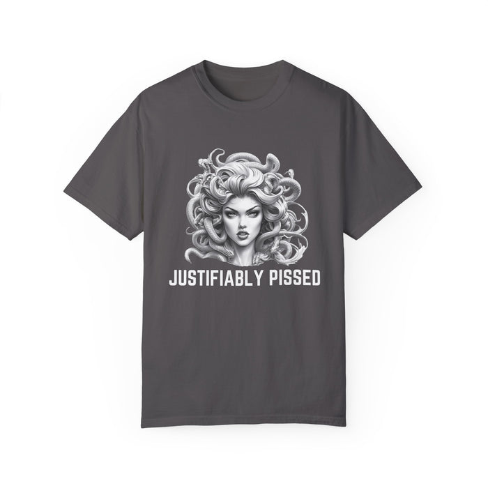 Justifiably Pissed, Medusa T-Shirt, Greek Mythology Tee for Feminist Rage, Female Empowerment, Anti-Trump Tee Shirt, Democracy, Resistance