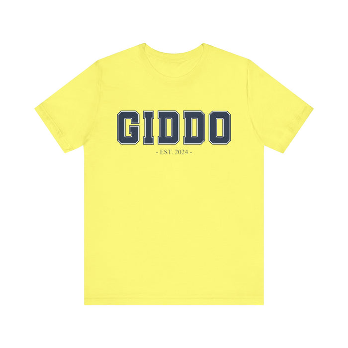 Giddo Established 2024 Tee Shirt - Personalized Grandfather Gift - Celebratory Grandpa T-Shirt - Custom Giddo New Grandfather Present Cotton