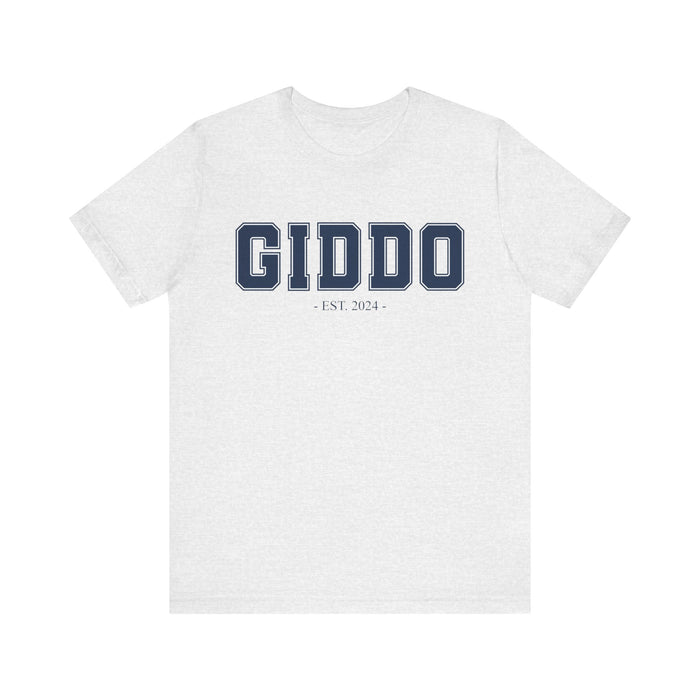 Giddo Established 2024 Tee Shirt - Personalized Grandfather Gift - Celebratory Grandpa T-Shirt - Custom Giddo New Grandfather Present Cotton