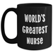 World's Greatest Nurse Funny Gifts for Nurse Mother's Day Unique Black Coffee Mug from Friends - Main