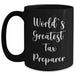 Funny Tax Preparer Gifts, 'World's Greatest' Black Coffee Mug for Men, Father's Day Unique Gifts from Family - Main