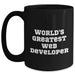 Funny Web Developer Gifts from Friends - World's Greatest Web Developer Black Coffee Mug for Men, 11oz or 15oz, Microwave and Dishwasher Safe, Perfect Father's Day Unique Gifts - Main